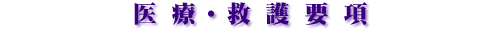 医療・救護要項